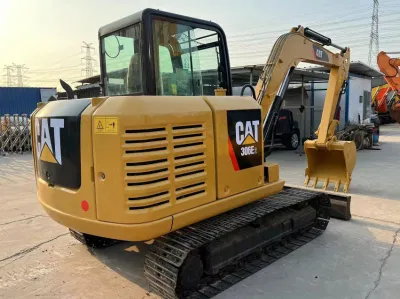 Usado Cat 306e2 Usado Escavadeira Caterpillar 306 para venda com esteira de borracha e conexão rápida rotativa